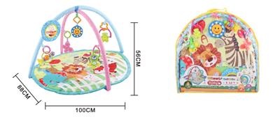 Baby fitness blanket egg-shaped music + mirror + 5 hanging pieces