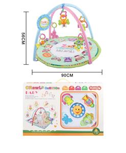 Baby fitness blanket round music + mirror + 5 hanging pieces