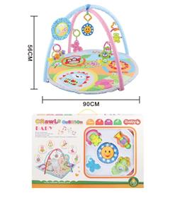 Baby fitness blanket round music + mirror + 5 hanging pieces