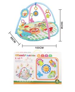 Baby fitness blanket egg-shaped music + mirror + 5 hanging pieces