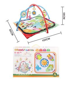 Baby fitness blanket square music + mirror + 5 hanging pieces