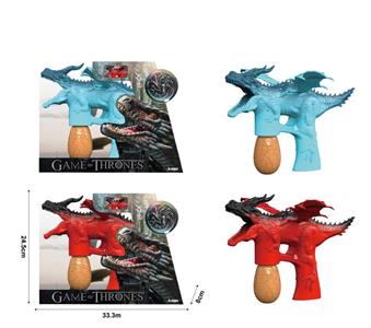 Red and blue pterodactyl bubble gun