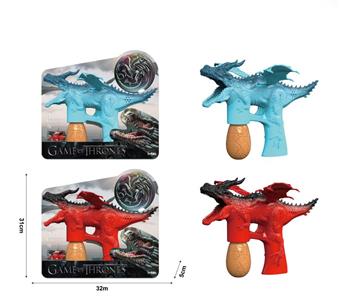 Red and blue pterodactyl bubble gun