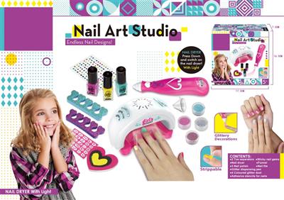 Dryer + chalk nail art set (light 2 capsules AAA does not include electricity)