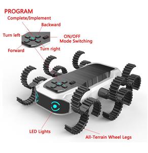 Six-wheel programming climbing car