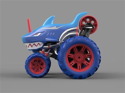 Five-wheeled shark car