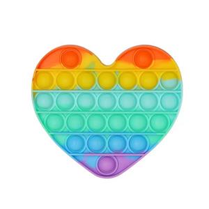 Button with letters (heart-shaped rainbow)