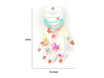 Girls jewelry-mermaid bracelet ring set