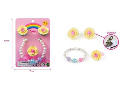 Girls jewelry-ear clip, bracelet set