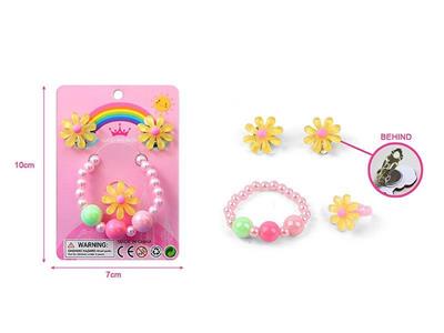 Girls jewelry-ear clip, bracelet set