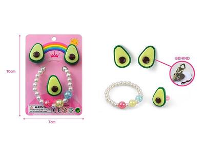 Girls jewelry-ear clip, bracelet set