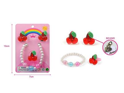 Girls jewelry-ear clip, bracelet set