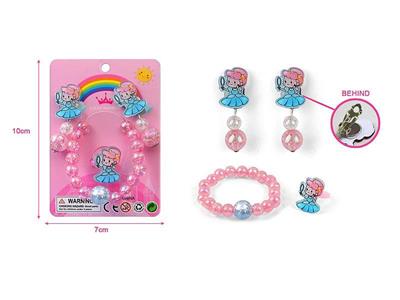 Girls jewelry-ear clip, bracelet set