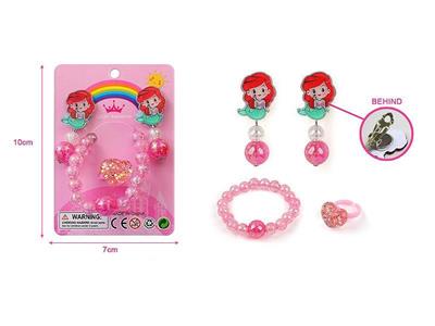 Girls jewelry-ear clip, bracelet set