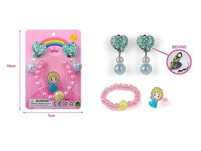 Girls jewelry-ear clip, bracelet set