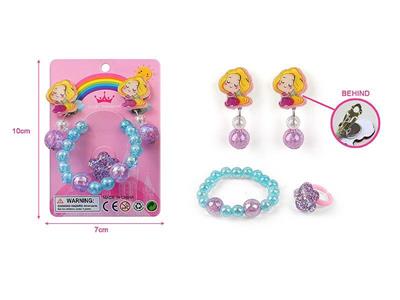 Girls jewelry-ear clip, bracelet set