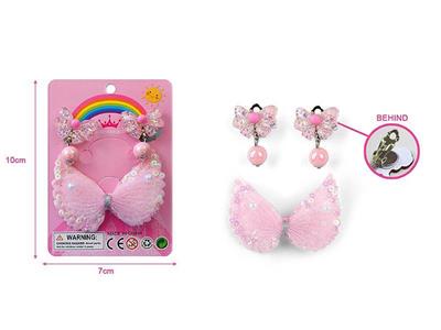 Girls' jewelry-ear clips, hair accessories set