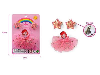 Girls' jewelry-ear clips, hair accessories set