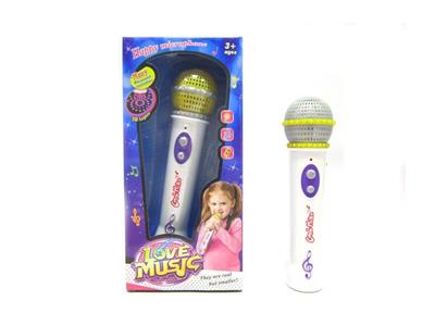 Amplification light music microphone (with amplification, melody and lighting functions)