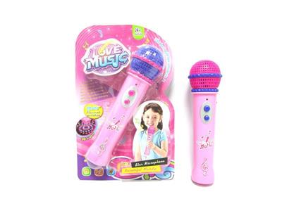Amplification light music microphone (with amplification, melody and lighting functions)