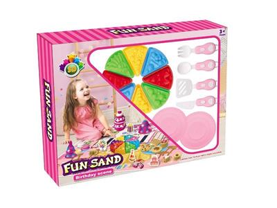 Space sand/cake scene sand play