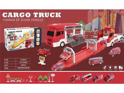 Storage ejection container truck (red)