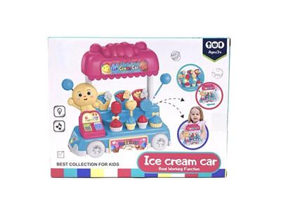 Cartoon ice cream cart