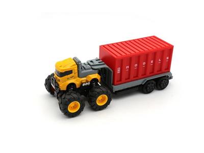 1:43 tractor-trailer container alloy truck.