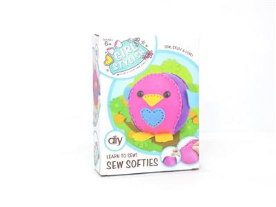DIY cloth art bird doll sewing