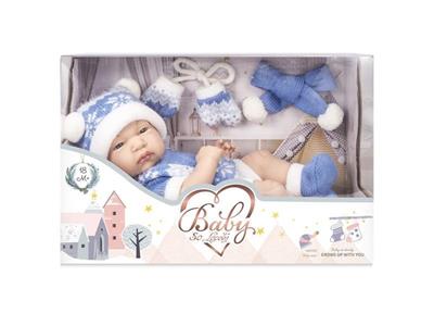 12-inch newborn doll with scarf/gloves.