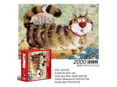 2000 square jigsaw puzzles-Trick or Treat Cat.