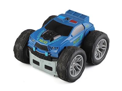 2.4G remote control fire/rescue double-sided lifting stunt car.