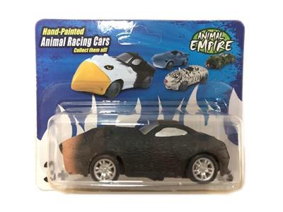 Inertia/pull back animal sports car-black bear.