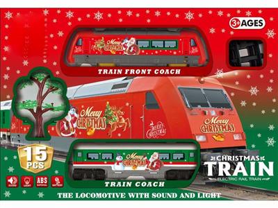 Electric Light and Music Christmas Train (Red)