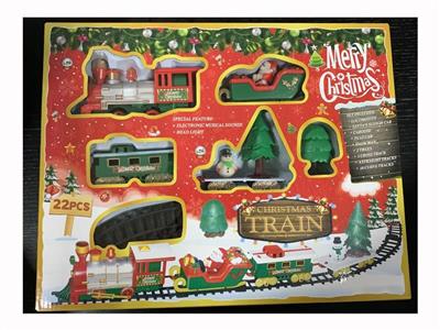 Electric Lights and Music Christmas Rail Train