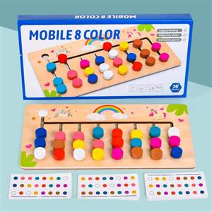 Wooden eight-color walking chess