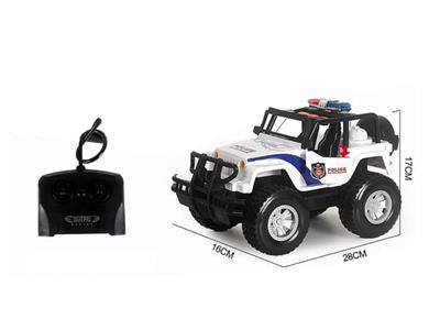 1:14 Remote control jeep police car door can be manually opened and closed with lights, forward, backward, left turn, right turn, stop