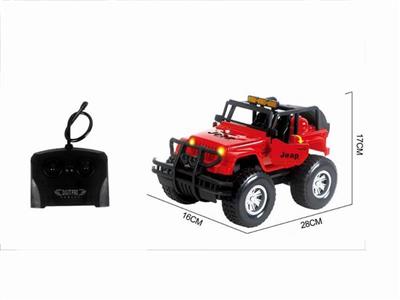 1:14 remote control jeep door can be manually opened and closed with lights forward backward turn left turn right stop