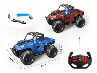 1:16 Four-way pickup off-road remote control car with lights and electricity