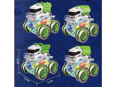 Inertial four-wheel drive sanitation vehicle